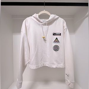 Puma Cropped Hoodie With Graphic Designs!